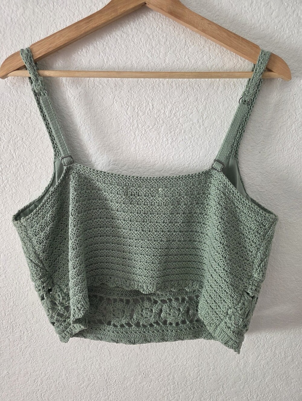 Hollister Sage Green Crochet Bralette Top - Picture 10 of 10